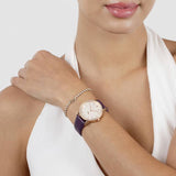 Radley rose gold watch and bracelet set with blue leather strap - British product