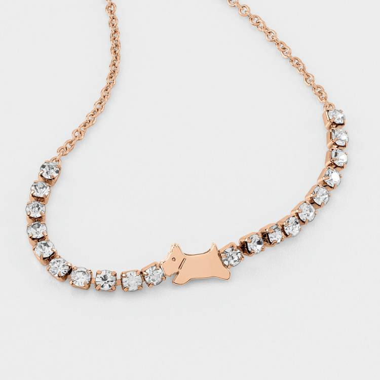 Radley rose gold watch and bracelet set with blue leather strap - British product