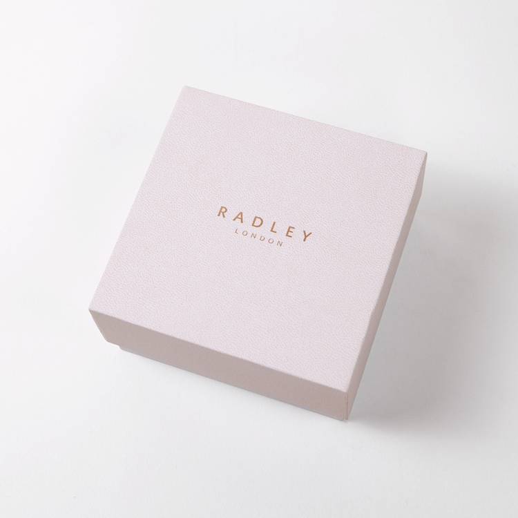 Radley rose gold watch and bracelet set with blue leather strap - British product