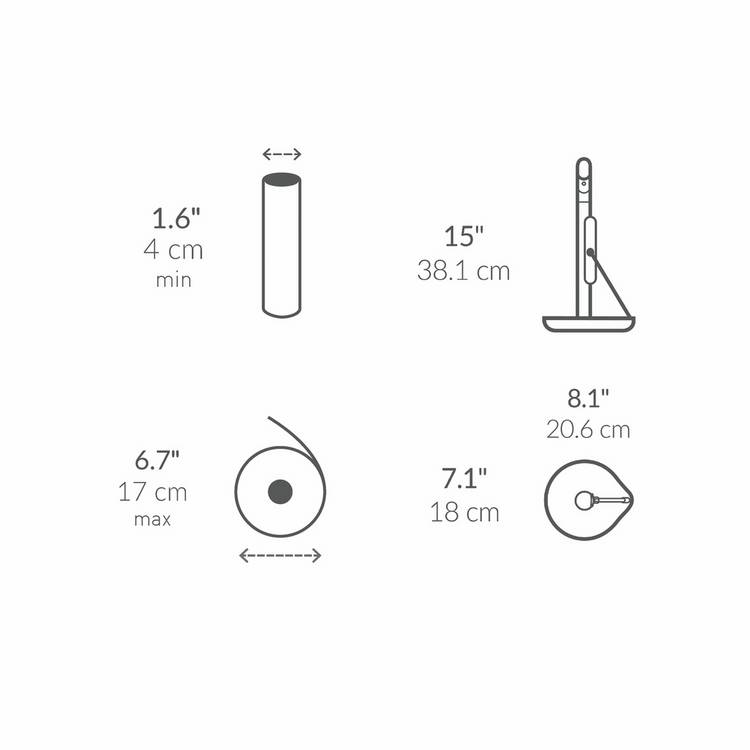 Simplehuman paper towel holder with spray pump stainless steel - British product