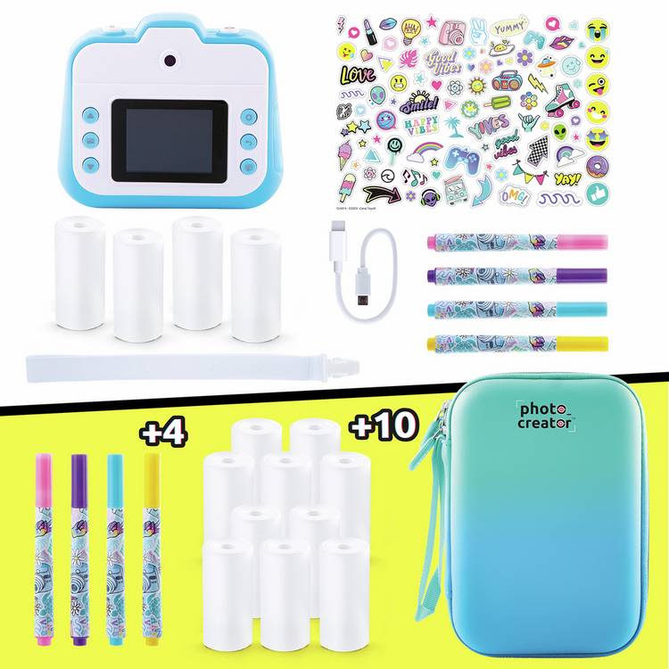 Photo Creator kids instant camera with printer and case - British product