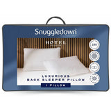 Snuggledown Hotel Back Sleeper Pillow medium soft 1 pack, imported from the UK