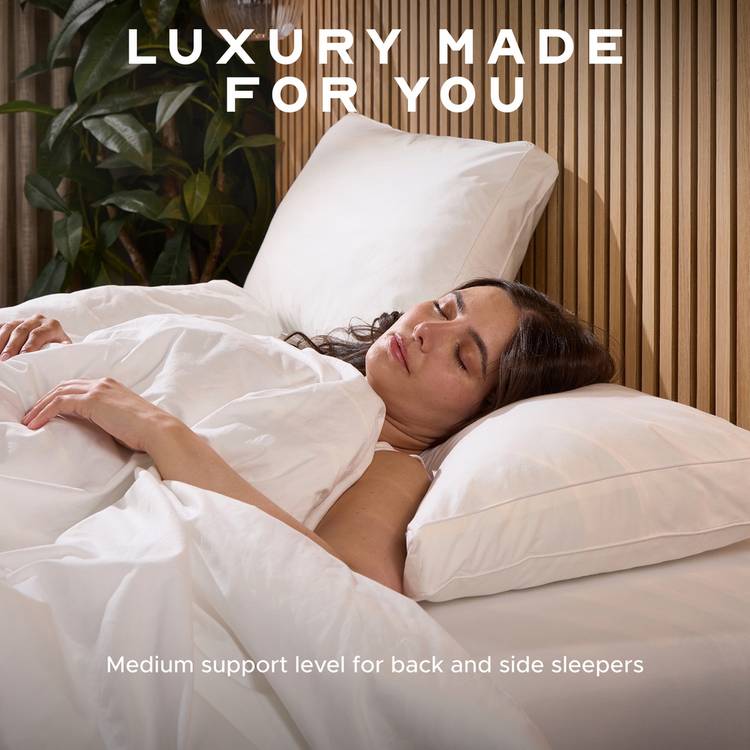 Snuggledown Hotel Back Sleeper Pillow medium soft 1 pack, imported from the UK