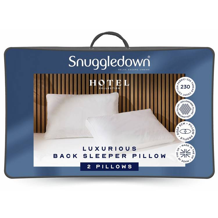 Snuggledown back sleeper pillow 2-pack medium soft, UK version