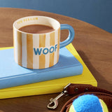 Argos Argos Home Yellow Stripes Woof Decal Stoneware Mug - 320ml- Buy online at McGrocer