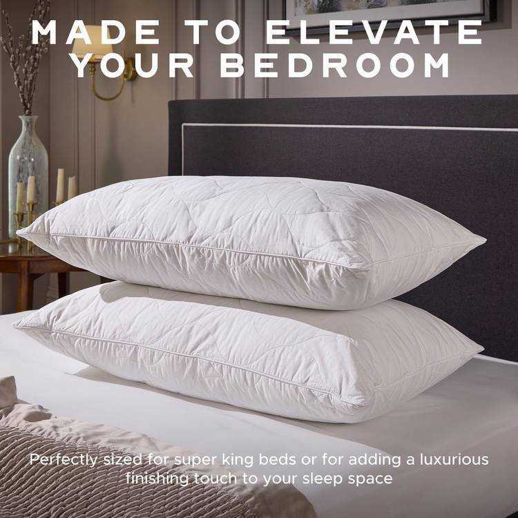 Snuggledown cotton kingsize pillows 2 pack, UK version