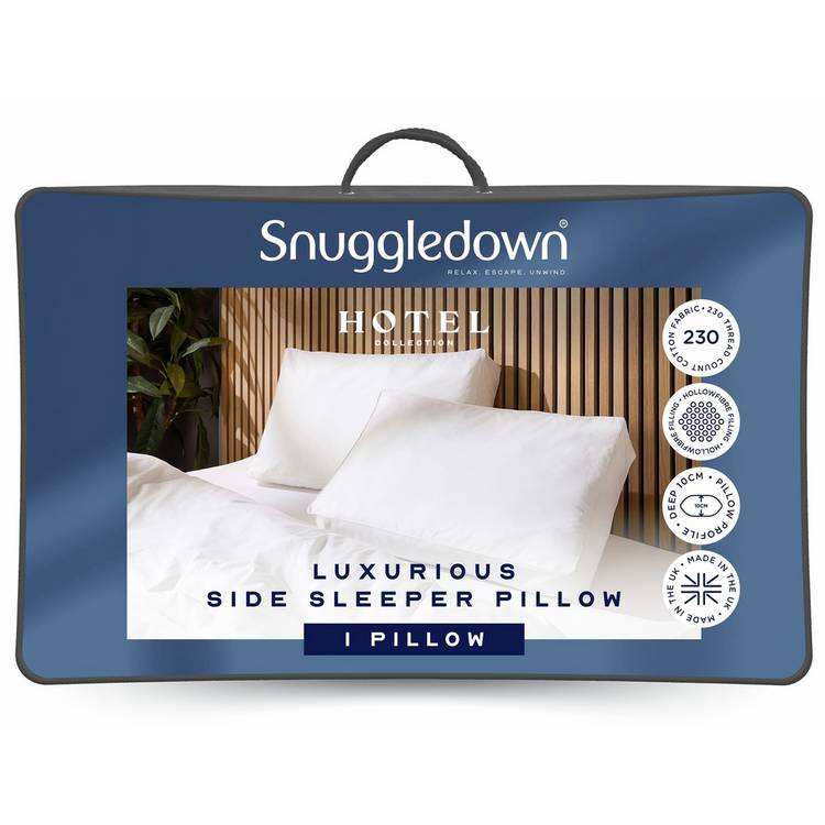 Snuggledown side sleeper firm pillow 1 pack, imported from the UK