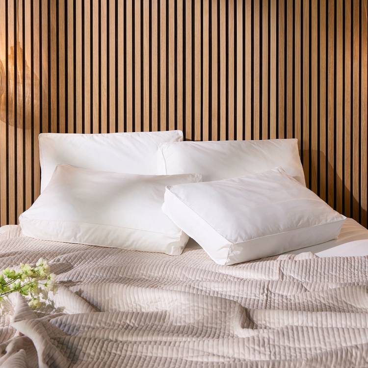 Snuggledown firm side sleeper pillow 2 pack L38x64cm - British product