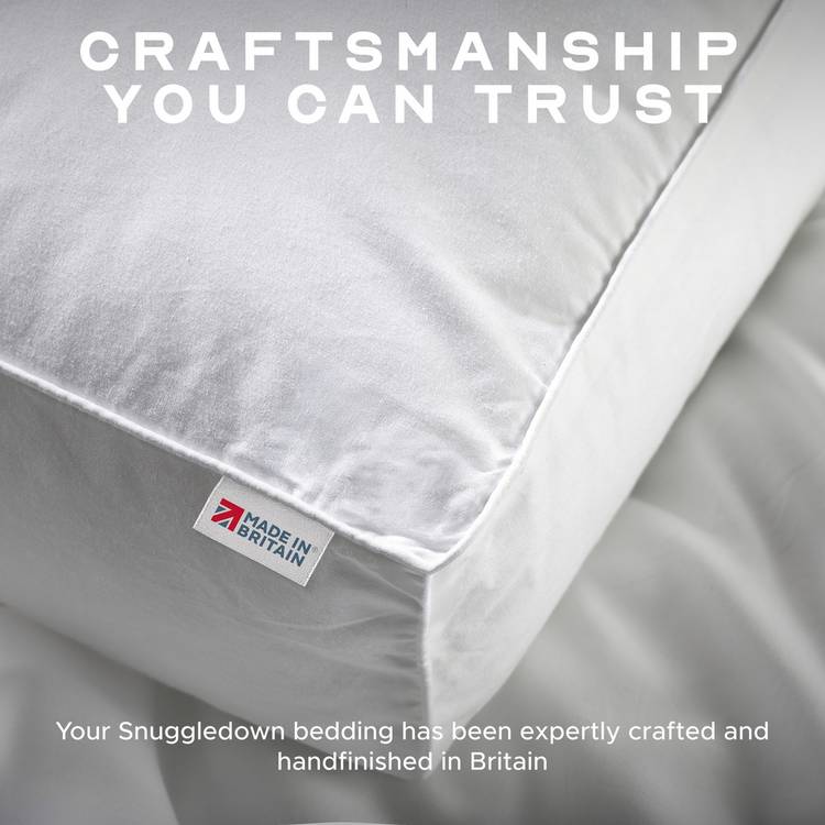 Snuggledown firm side sleeper pillow 2 pack L38x64cm - British product