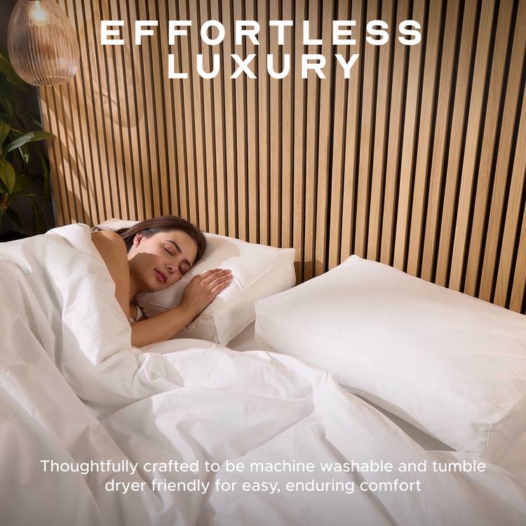 Snuggledown firm side sleeper pillow 2 pack L38x64cm - British product