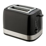 Cookworks illuminated 2 slice toaster black plastic, imported from the UK