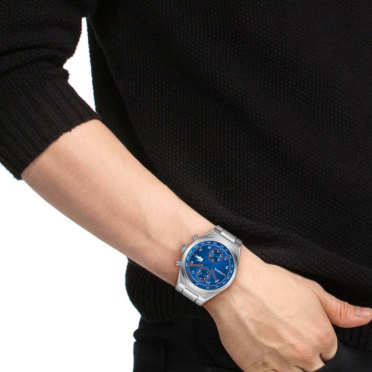 Lacoste blue dial watch 43mm stainless steel - British product
