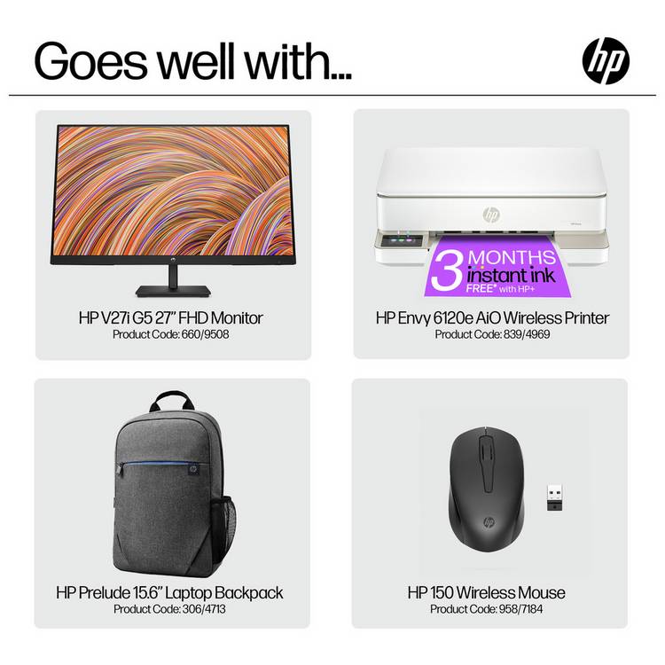 HP Pavilion 15 laptop silver Intel Core i7 16GB, UK version