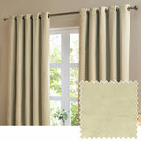 Argos Furn Ultimate Velvet Blackout Eyelet Curtains - Natural - 117x183cm- Buy online at McGrocer