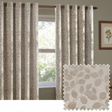 Argos Wylder Grace Leaf Eyelet Curtains Natural 117x137cm- Buy online at McGrocer