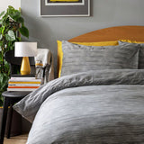 Habitat grey stripe bedding set single, imported from the UK