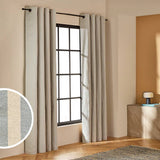 Argos Habitat Stripe Blackout Eyelet Curtains - Rustic Blue - 117x137cm- Buy online at McGrocer