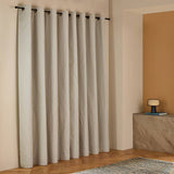 Habitat stripe blackout eyelet curtains rustic blue 117x137cm, imported from the UK