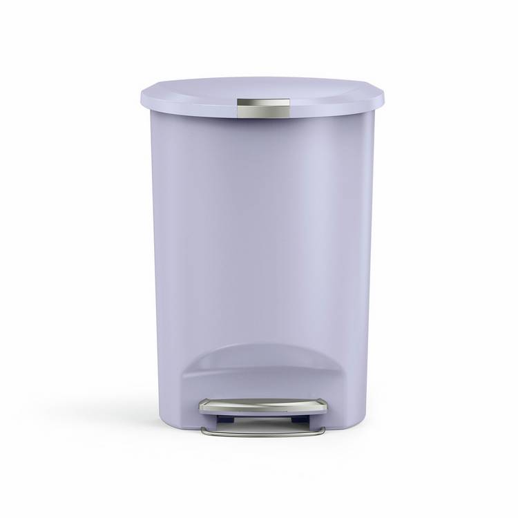 Simplehuman 50 litre lilac pedal bin - British product