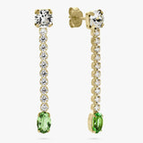 Argos Revere Gold Plated Sterling Silver Green Drop Earrings- Buy online at McGrocer