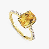 Argos Revere Gold Plated Sterling Silver Citrine Stone Ring - Large- Buy online at McGrocer
