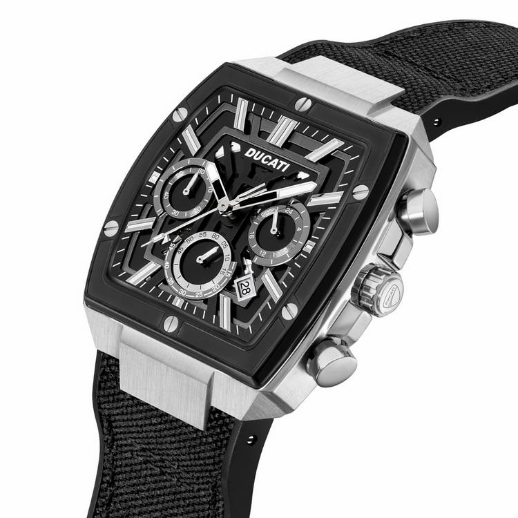 Ducati Extreme Sports black silicone strap watch 42mm, imported from the UK