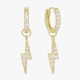Argos Revere Gold Plated Sterling Silver Bolt Huggies Earrings- Buy online at McGrocer