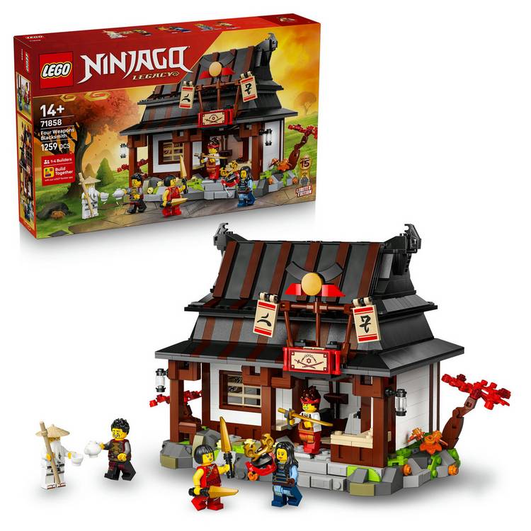 LEGO NINJAGO Four Weapons Blacksmith building set 1259 pieces - British product