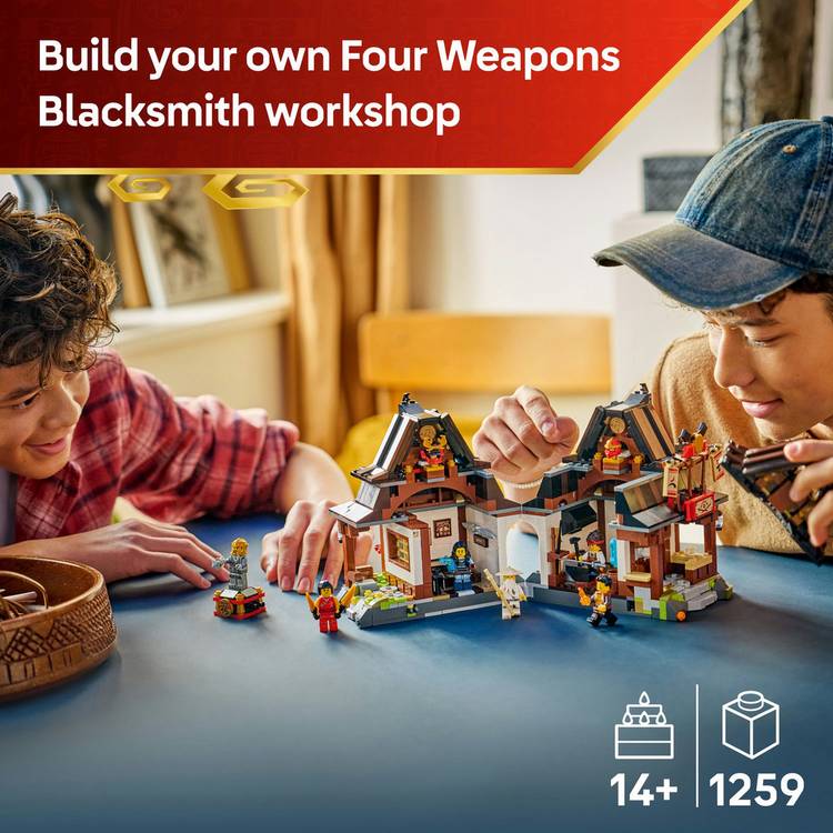 LEGO NINJAGO Four Weapons Blacksmith building set 1259 pieces - British product