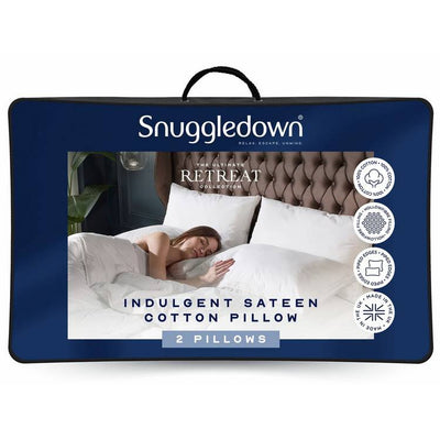Argos Snuggledown Retreat Indulgent Cotton Firm Pillow (2 Pack)- Buy online at McGrocer