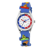 Tikkers kids 3D racing cars blue silicone watch imported from the UK