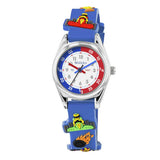 Tikkers kids 3D racing cars blue silicone watch imported from the UK