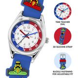 Tikkers kids 3D racing cars blue silicone watch imported from the UK