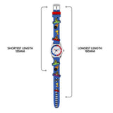 Tikkers kids 3D racing cars blue silicone watch imported from the UK