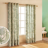 Habitat botanical print sage eyelet curtains 117x137cm, imported from the UK