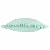 Furn Les Petite Fleurs green gingham cushion 30x50cm (British brand)