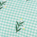 Furn Les Petite Fleurs green gingham cushion 30x50cm (British brand)