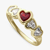 Argos Revere Gold Plated Sterling Silver Red Heart Cubic Zirconia Fashion Ring - Small- Buy online at McGrocer