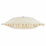 Furn Les Petite Fleurs gingham embroidered cushion 30x50cm, imported from the UK