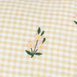 Furn Les Petite Fleurs gingham embroidered cushion 30x50cm, imported from the UK