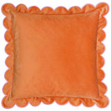 Furn Lil Scallop Velvet Cushion Orange 45x45cm - British product