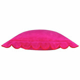 Furn Lil Scallop Velvet Cushion Pink 45x45cm, imported from the UK