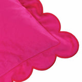 Furn Lil Scallop Velvet Cushion Pink 45x45cm, imported from the UK