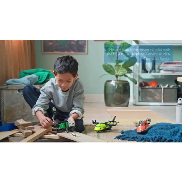 LEGO City Remix airplane truck hovercraft building set (British brand)
