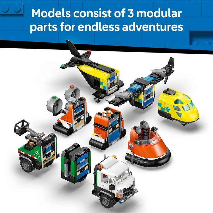 LEGO City Remix airplane truck hovercraft building set (British brand)