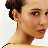 Revere sterling silver baguette stud earrings - British product