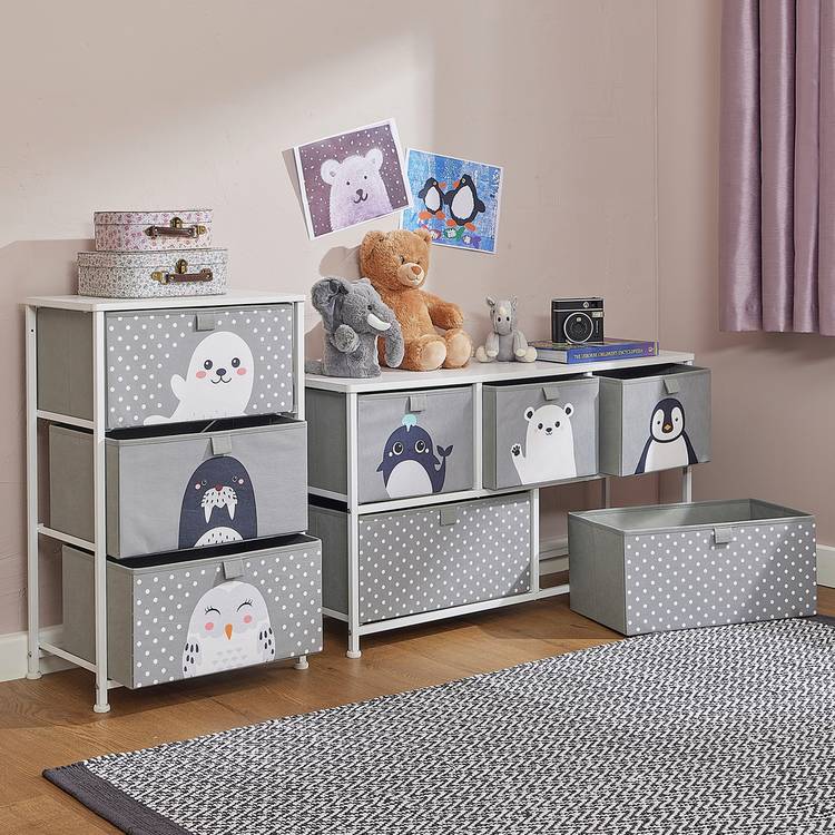 Liberty House Toys Arctic 5 drawer storage unit grey (British brand)