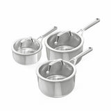 Argos Ninja EverClad 3 Piece Stainless Steel Saucepan Set - Silver- Buy online at McGrocer