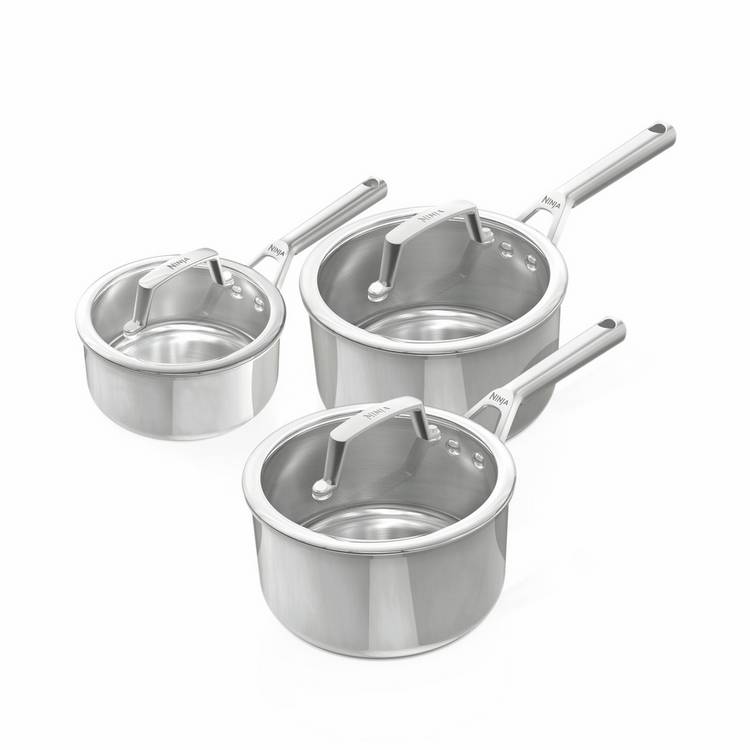 Ninja EverClad 3-piece stainless steel pan set, imported from the UK