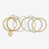 Lipsy heart bracelets pack of 4, UK version